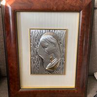 Quadro con Madonna in argento