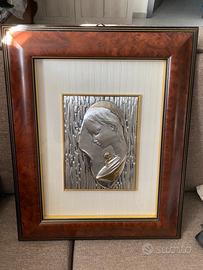 Quadro con Madonna in argento