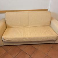 Divano letto 2 posti beige tessuto comodo