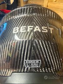 Casco jet moto carbonio