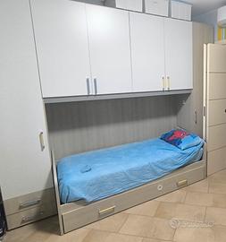Letto singolo con secondo letto estraibile