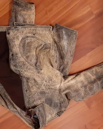 Armani Jeans Giubotto in pelle anticata