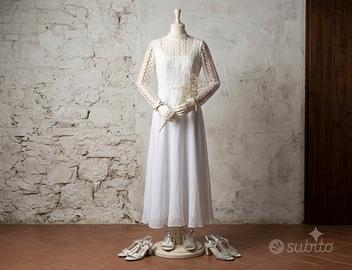 Abito da sposa vintage + scarpe n.35/38