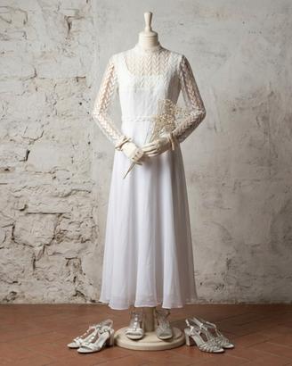 Abito da sposa vintage + scarpe n.35/38