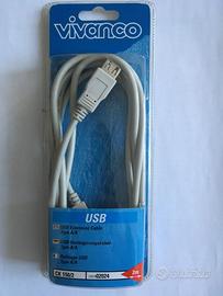 Cavo USB 2 metri A/A maschio/femmina-NUOVO