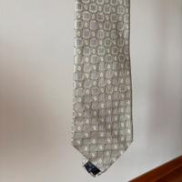 Cravatta Les Copains 100% Seta - Grigio/Beige
