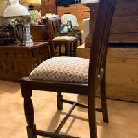 4 sedie con seduta imbottita rifatta