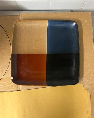 STOR Piatto Quadrato Grande Terra - Nero, 100% Originale, Senza BPA, Design Elegante E Riutilizzabile