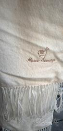Sciarpa Alpaca bianca originale Perù