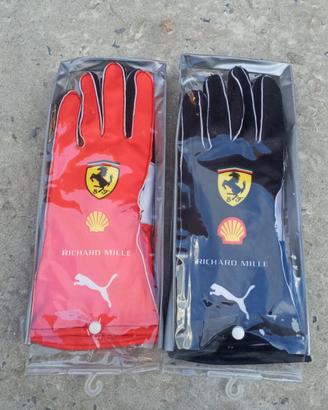 Guanti da sim racing con logo Ferrari