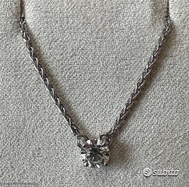 COLLANA PUNTO LUCE ORO 18kt. DIAMANTE 0,41 G VVS2