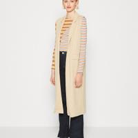 Giacca smanicato gilet lungo beige NUOVO