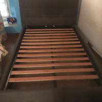 LETTO CASSETONE TAPPEZZATO 1P/MEZZO +COMOD+TRASPOR