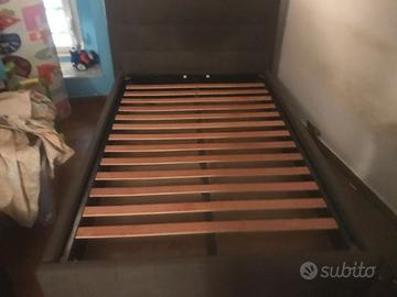 LETTO CASSETONE TAPPEZZATO 1P/MEZZO +COMOD+TRASPOR