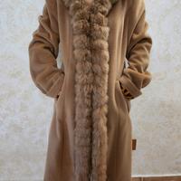 cappotto lana e vera pelliccia