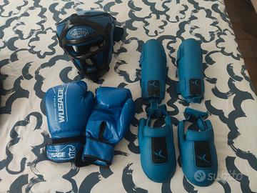 protezioni kick boxing - casco, guantoni, parastin