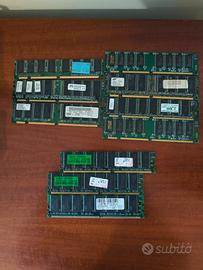 memorie ddr e sdr vario taglio PC fisso vintage