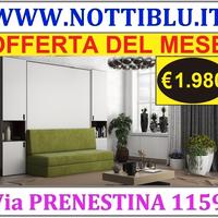 Letto a Scomparsa 2 piazze con divano Contenitore