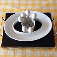 Antipastiera e porta olive in ceramica e vassoio