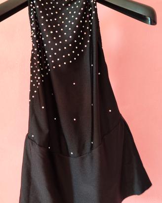 body nero con Swarovski 