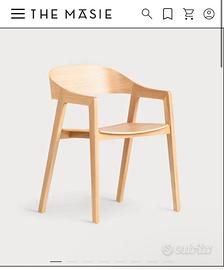 Set 4 sedie da pranzo in legno di quercia – nuove