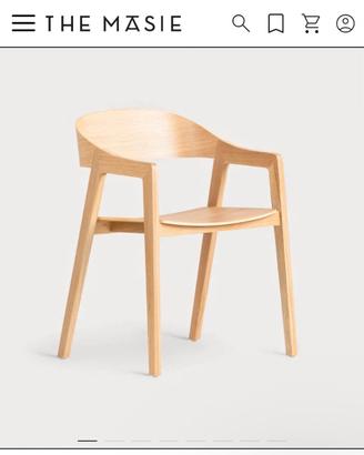 Set 4 sedie da pranzo in legno di quercia – nuove