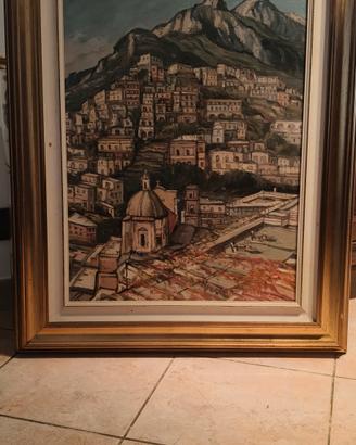 Olio su tela  D. Biancardi - Positano (1986) 50x70