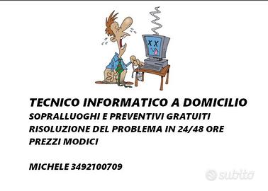 Tecnico informatico a domicilio