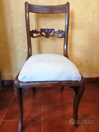 Gruppo di 4 sedie Art Decò