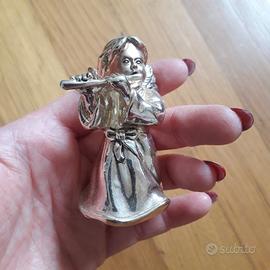 Piccola statuina di angelo laminata argento