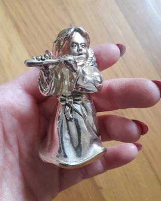 Piccola statuina di angelo laminata argento
