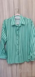 CAMICIA A RIGHE VERDE MENTA 