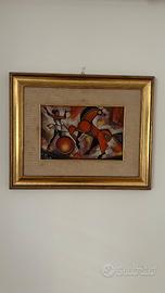 QUADRO ADRIANO FAVA "IL CIRCO" anni '70