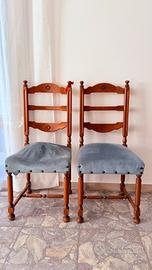 SET 6 sedie vintage in legno massello