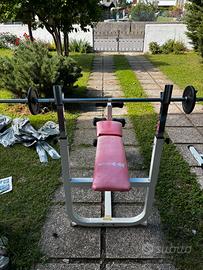 Panca paestra x2 + 1 Rack Squat + Bilancere