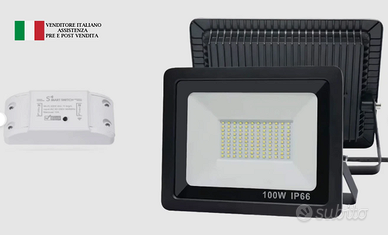 Proiettore led 100w+interruttore wifi relè Tuya