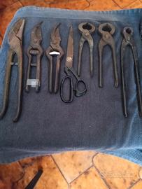 lotto forbici cesoie tenaglie d'epoca 