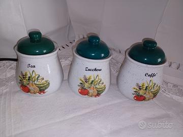 set ceramica tea,zucchero caffe