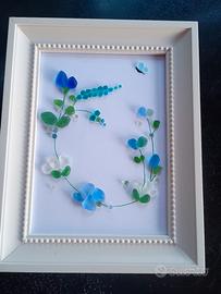 Quadretto  con vetrini di mare 