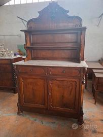 Credenza antica Luigi Filippo con alzata