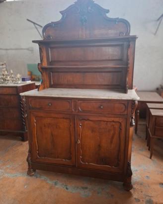 Credenza antica Luigi Filippo con alzata