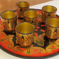 Servizio in legno vintage