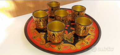 Servizio in legno vintage