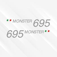 ADESIVI DUCATI MONSTER 695 - ARGENTO e BIANCO
