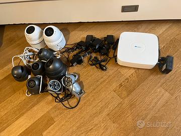 Telecamere tvcc IP dome poe 7 pezzi + nvr