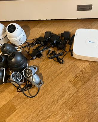 Telecamere tvcc IP dome poe 7 pezzi + nvr