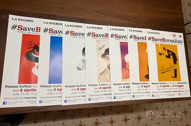 Poster mostra illustratori cappelli Borsalino