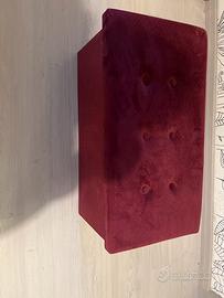 Pouf bordeaux contenitore