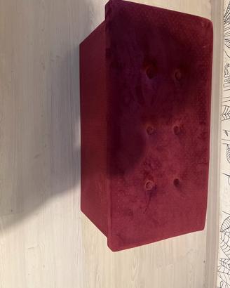 Pouf bordeaux contenitore