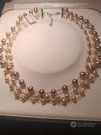 collana argento con perle 